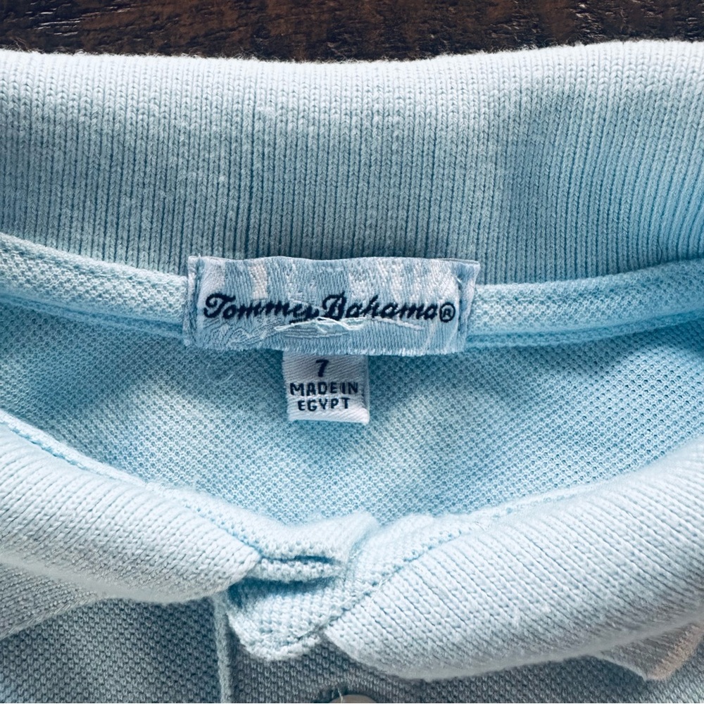 Tommy Bahama Blue Polo Shirt Relaxed Fit - Picture 6 of 6